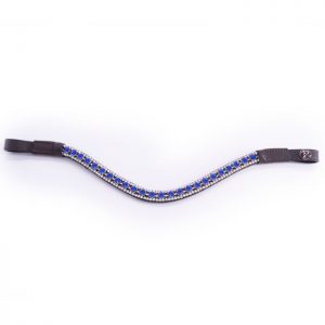 Pimlico Browband- Blueberry with Black Leather