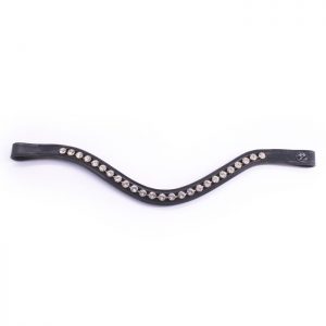 Pimlico Browband- Sugar with Black Leather